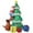 Christmas trees, Santa Claus, puppies, variant on Veeboto 8FT Christmas Inflatable Decoration, Includes Gift Box, Santa Claus, and Pink Christmas Tree, Built-in LED Lights, Christmas Inflatable Waterproof Decor for Outdoor Indoor