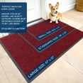 thumbnail image 2 of Buganda Door Mats for Inside, Heavy Duty Low Profile Entrance Mat, Suitable for High Traffic Areas, 17x29.5, Wine Red, 2 of 7