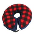 thumbnail image 5 of Pet Recovery Collar Inflatable Adjustable Soft Prevent Licking Dog Elizabeth Collar for Cat Post Surgery Red and Black Plaid L, 5 of 5