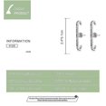 thumbnail image 3 of Pendientes de plata esterlina 925 Pendientes de tuerca de esmalte Afortunado Sencillez, 3 of 5