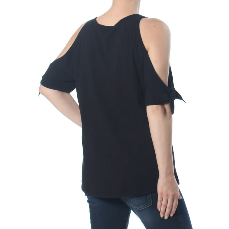 SANCTUARY 54 Womens New 1439 Black Lou Lou Cold Shoulder Tie