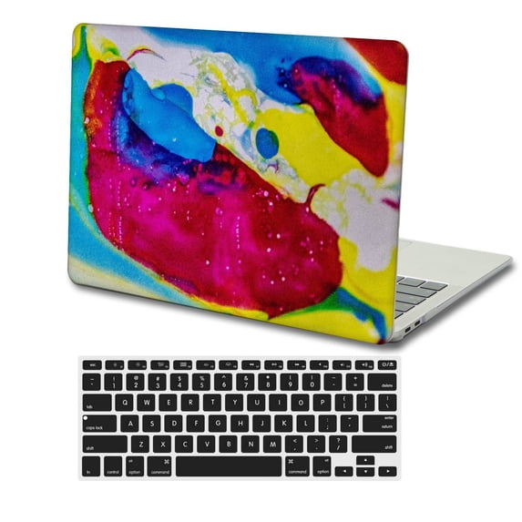 KSK KAISHEK Hard Protective Shell Case Cover Compatible MacBook Air 13.6 Inch m2 with Retina Display Touch ID Type C + Black Keyboard Cover Model: A2681 (Purple series 0381)
