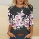 thumbnail image 1 of Blusa Holgada Fiudx Estampado de Pascua Cuello Redondo Manga Tres Cuartos Mujer, 1 of 4