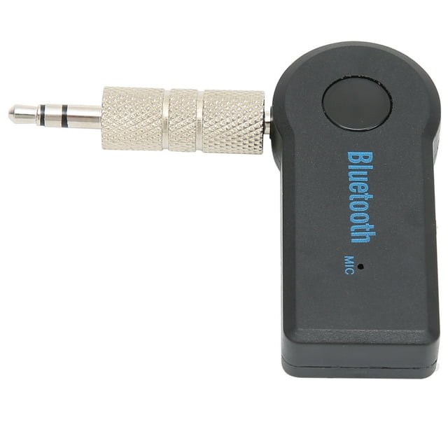 Receptor para automóvil adaptador AUX inalámbrico con modo de suspensión micrófono incorporado manos libres adaptador inalámbrico para teléfono computadora portátil