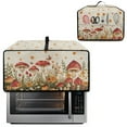 thumbnail image 2 of SEANATIVE Air Fryer Toaster Oven Cover Fabric Convection Oven Cover with Pockets, Washable Small Appliance Dust Protection for Kitchen Home, S, 14.5 x 18.5 x 9 Inches, Mushroom Floral, 2 of 7