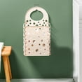thumbnail image 5 of Cesta de lavandería de plástico plegable, gran capacidad 46x27,5x17,5cm, cesta de almacenamiento de ropa montada en la pared para el baño del dormitorio, instalación sin taladro, beige, organizador, 5 of 5