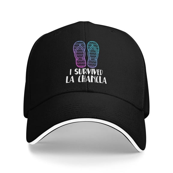 I Survived La Chancla Unisex Adult Baseball Caps Adjustable Casquette Dad Hat Sandwich Cap Outdoors Headwear
