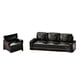 thumbnail image 3 of 2 sofás para casa de muñecas, muebles para casa de muñecas, juego de simulación para casa de muñecas a escala 1/64 Negro, 3 of 9