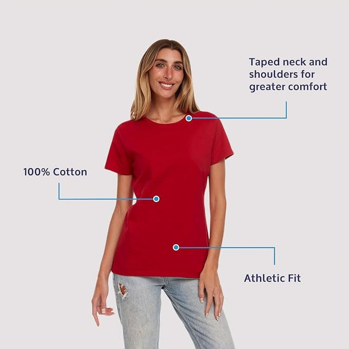 BILLIONHATS 12 Pack of Womens T-Shirts in Bulk, Cotton Crew Neck Scoop Short Sleeve Tees Mix Colors Bulk