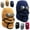 04#, variant on Winter Thermal Hat with Glasses, Windproof Ski Mask Cap with Ear Flaps & Detachable Face Cover, Warm Cycling Hat for Cold Weather Outdoor Activities