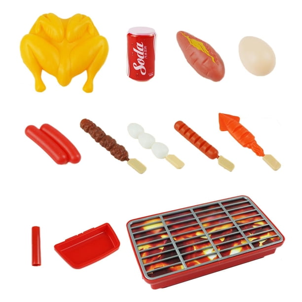 Barbacoa para bebé, juego de cocina, juguetes para niños, utensilios de cocina, comida, barbacoa, papel
