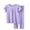 Purple, variant on yillto Girl's Cotton Pajamas Sets Ruffle Short Sleeve Tops and Sleepwear Pants Summer Pjs 2 Piece