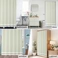 thumbnail image 6 of Green Stripe Fabric Shower Curtain Stripe Sage Green Washable Shower Curtains for Bathroom, Waterproof Bath Curtain with Hooks Home Decor 72x72in, 6 of 8
