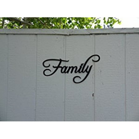 - Family Word Home Decor Metal Wall Art