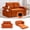 Orange, variant on Convertible Sofa Bed, Expandable double Sofa Bed, 2 in 1 Convertible Sofa Bed, Fold Out Floor Couch with Pillows for Living Room Bedroom Lounge (Red)