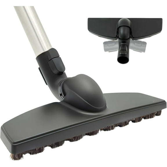 for Miele Hardwood Floor Brush Head ā 12ā Parquet Twister with Soft Horsehair Bristles, 360° Swivel Vacuum Attachment for Hard Floors ā Compatible with Miele C1, C2, C3 Canister Vacuums
