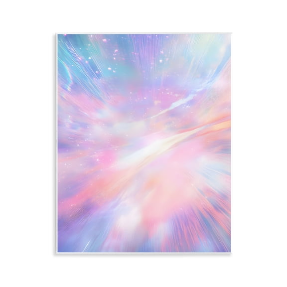Stupell Industries Iridescent Nebula Abstraction Abstract Painting Unframed Art Print Wall Art, 11 x 14