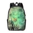 thumbnail image 2 of YFYANG 17" Laptop Backpack, Green Vintage Flowers Fashion Travel Work Backpack with USB and Headphone Cable Interface for Men and Women, 2 of 8