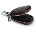 thumbnail image 5 of (Marrón) Estuche para llaves de coche, estuche para llaves portátil, gancho y cremallera de metal, estuche para llaves de coche, 5 of 5