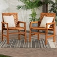 thumbnail image 5 of Outdoor Wood Patio Chairs - Set of 2 - Brown, 5 of 14