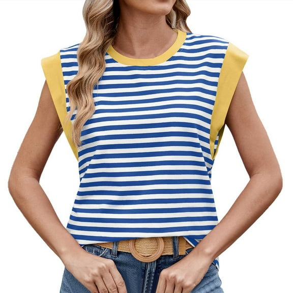 SHITINN Loose Top Must Haves for Women Tops for Women Summer Top Basic Tee Shirts Casual Tank Loose Fit 2025Fashion