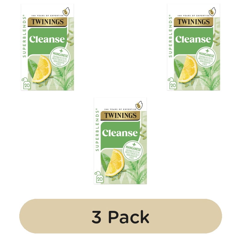 Twinings Superblends Cleanse Matcha 20's, British Import (Pack of 3)
