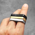 thumbnail image 5 of Anillos de acero inoxidable para hombre con dos dedos, joyería única de estilo punk rock para mujer, accesorios de moda, regalo de Stranger Things al por mayor, 5 of 5