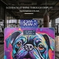 thumbnail image 3 of High Precision Body Weight Scale Smart Bathroom Scales with Large LCD Display(400lbs),Decorative for Bedroom-Vibrant And Colorful Painting Of Adorable Pug, 3 of 4