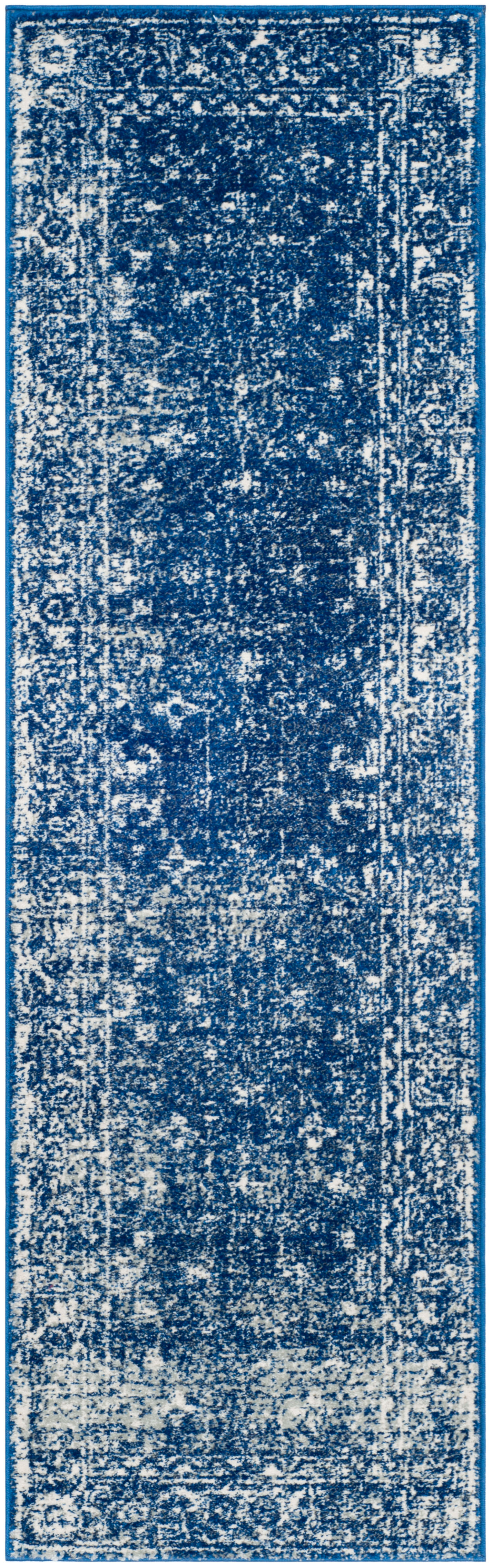 SAFAVIEH Evoke Ronald Bordered Runner Rug, Navy/Ivory, 2'2" x 21'