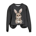 thumbnail image 4 of Easter Bunny Sweatshirts for Women, Long Sleeve Pullover Sweatshirt, Women's Round Neck Sweatshirts Easter Printed Pullover Tops Raglan Sleeves Long Sleeved Hoodie Sweatshirts, 4 of 6