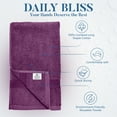 thumbnail image 3 of Dan River Hand Towel pack of 6 Quick Dry And Absorbent Cotton Towels for Bathroom - Purple 16x28in, 3 of 10