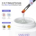 thumbnail image 3 of SAVILAND Ultra Builder Hard Gel: 120 g Clear Plant-Based Hard Gel for Nails Mica Vitamin E Castor Oil U V 3D Nail Extension Gel Strengthening & Thickening, 3 of 8