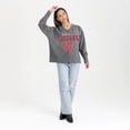 thumbnail image 3 of Women's Gameday Couture  Gray Houston Cougars French Terry V-Neck Pullover Sweatshirt, 3 of 6