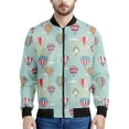 thumbnail image 4 of Nueva chaqueta con estampado 3D de globo de aire de dibujos animados para hombre, primavera otoño 2024, abrigo con cremallera de manga larga, chaqueta de vuelo callejero 6XL, 4 of 5