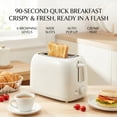 thumbnail image 5 of Asoricing 2-Slice Toaster,6 Shade Settings,Removable Crumb Tray,White Easy for Breakfast, 5 of 9