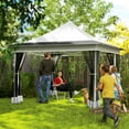thumbnail image 2 of 12 x 12 ft Light Gray Canopy Tent with Mesh Netting, UPF50+ Pop Up Tent with Carry Bag for Garden & Patio, 2 of 8