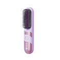 thumbnail image 1 of Cepillo alisador de pelo portátil, minicepillo alisador con 4 ajustes de temperatura, pantalla LED, recargable por USB, calentamiento rápido, peine alisador de viaje., 1 of 8