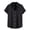 Black, variant on JTieacloth Mens Regular Fit Button Down Shirts Men's Spring And Summer Soild Color Casual Lapel Large Size Beach Holiday Short Sleeve Shirt Black