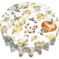 thumbnail image 4 of Thanksgiving Tablecloth Fall Watercolor Maple Leaf Pumpkin Tablecloth Washable Reused Round Tablecloth 60 Inch Holiday Party Dining Kitchen Table Decor, 4 of 6