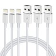 thumbnail image 1 of Cable Charger UIIAVS para iPhone Lightning de 1 m, blanco (paquete de 3), 1 of 7