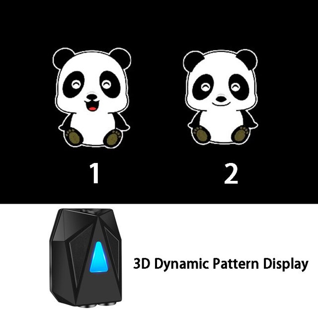 Luz de proyección LED dinámica para puerta de coche, luz de proyección de atmósfera de puerta de dibujos animados 3D, carga USB, luz decorativa de bienvenida inalámbrica Fivean unisex