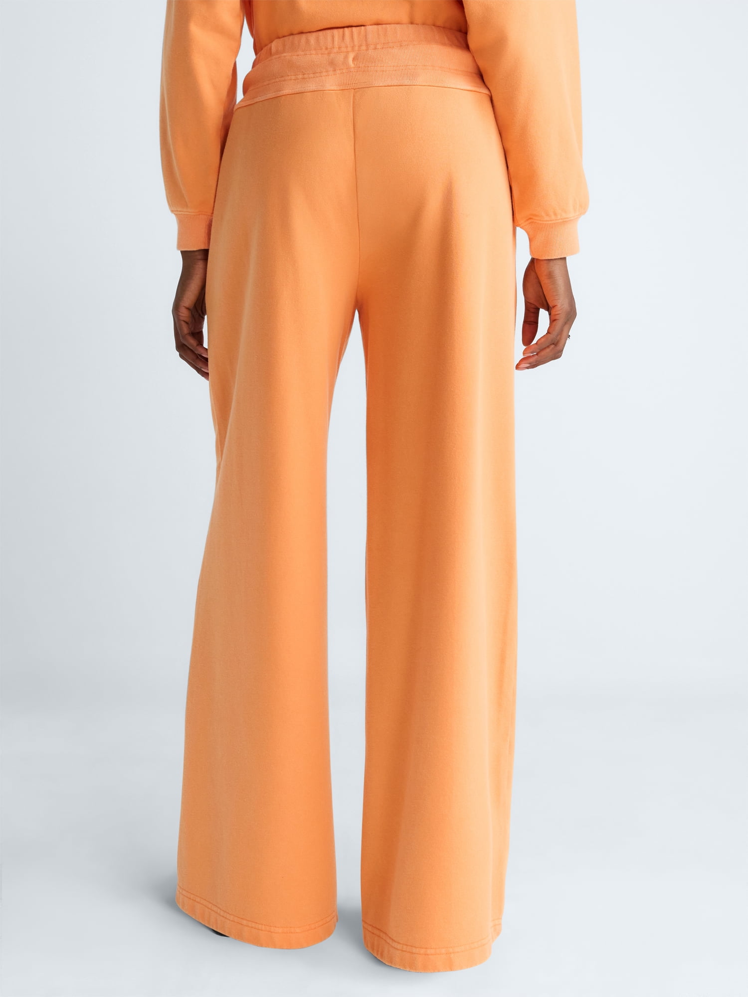 Scoop Women's Pleated Wide-Leg Sweatpants, 29'' Inseam, Sizes XS-XXL