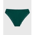 thumbnail image 4 of Culotte Mini Échancrée avec Bordure Douillette en Vert Émeraude, 4 of 5