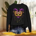 thumbnail image 5 of Zedker 2026 Mardi Gras Shirts for Women New Orleans Carnival Sweatshirt Long Sleeve Trendy Spring Holiday Crewneck Shirts, 5 of 7