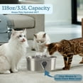 thumbnail image 6 of PETMAKER 118oz/3.5L Cat Water Fountain - Stainless Steel Cat Water Fountain, 6 of 11