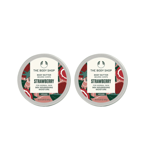 The Body Shop Strawberry Body Butter 50ml 2 Pack