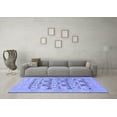 thumbnail image 3 of Ahgly Company Machine Washable Indoor Rectangle Oriental Blue Traditional Area Rugs, 2' x 5', 3 of 4
