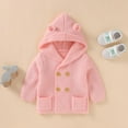 thumbnail image 2 of Vikakiooze Toddler Boys Girls Solid Color Ears Hooded Knitted Tops Warm Coat Clothes, 2 of 9
