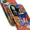 thumbnail image 2 of Abstract Collage Art Phone Case, Tribal Horse & Sea Creature Patchwork Design, Protective Cover for iPhone 17 16 15 14 13 12 11 Pro Max Mini, 2 of 6