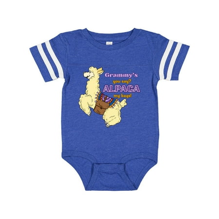 

Inktastic Cute Jumping Alpaca-Grammy s You Say ALPACA my bags! Gift Baby Boy or Baby Girl Bodysuit